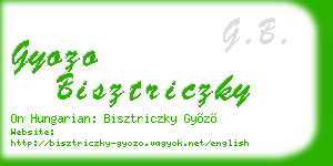 gyozo bisztriczky business card